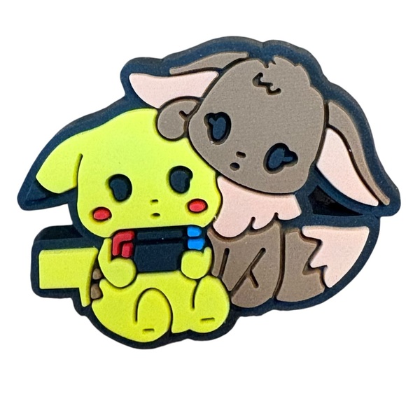CROCS Accessories - Pokemon Pikachu & Eevee Gaming on Switch Croc Charm